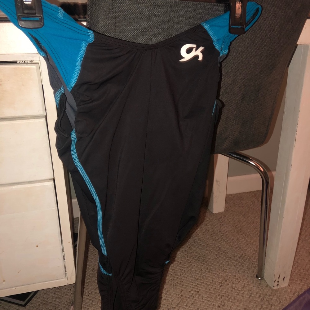 Black and blue GK leotard